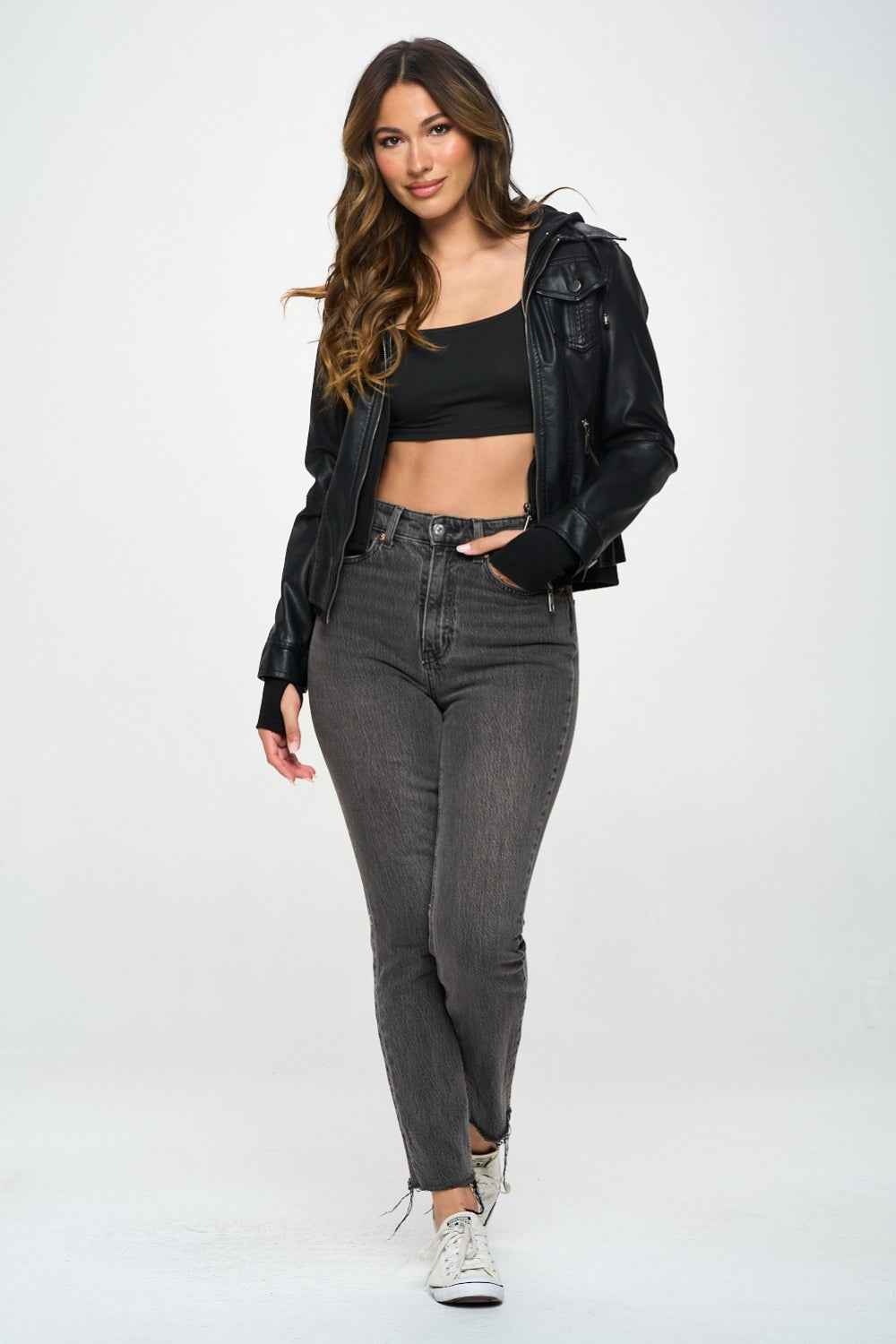 Coalition LA Double Zip Hooded Long Sleeve Jacket - Damned Threads